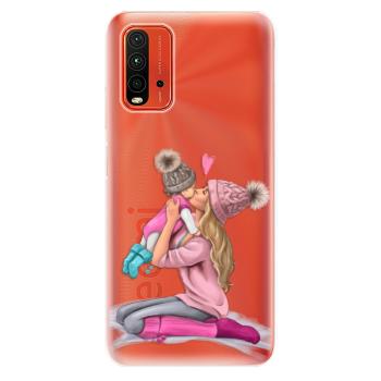 Odolné silikonové pouzdro iSaprio - Kissing Mom - Blond and Girl - Xiaomi Redmi 9T