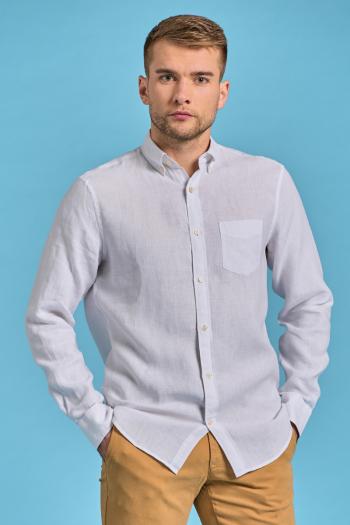 KOŠILE GANT D2.REG LINEN SHIRT BD bílá 4XL