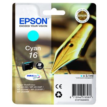 EPSON T1622 (C13T16224022) - originální cartridge, azurová, 3,1ml