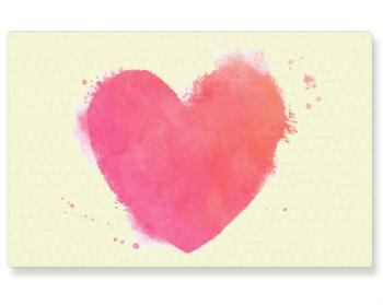 Kuchyňské prkénko watercolor heart