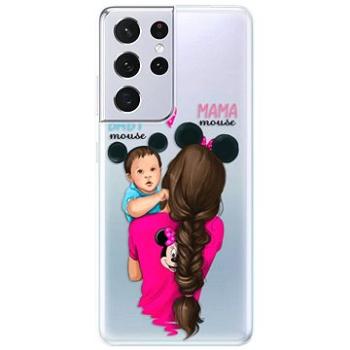 iSaprio Mama Mouse Brunette and Boy pro Samsung Galaxy S21 Ultra (mmbruboy-TPU3-S21u)