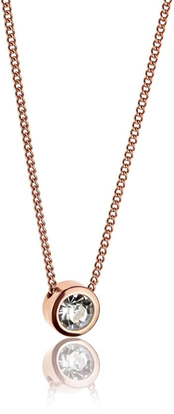 Emily Westwood Růžově pozlacený náhrdelník s krystalem WN1010R