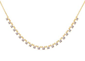 PDPAOLA Elegantní pozlacený náhrdelník se zirkony VICTORIA CO01-184