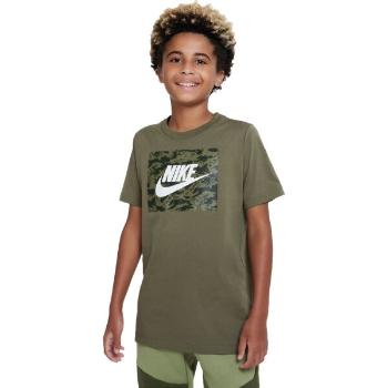 Nike NSW TEE CAMO FUTURA Chlapecké tričko, khaki, velikost XL