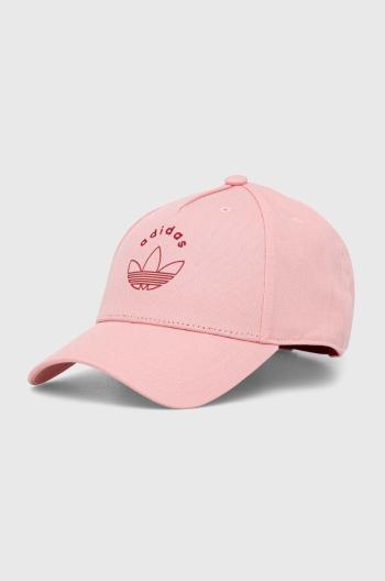 Bavlněná čepice adidas Originals BASEBALL CAP růžová barva, s aplikací, IY6694