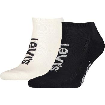 Levi's LOW CUT SPORT LOGO 2P Unisexové ponožky, černá, velikost 39-42