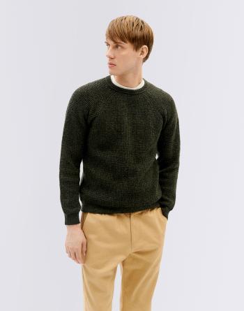 Thinking MU Dark Green Anteros Knitted Sweater DARK GREEN S