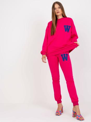 FUCHSIOVÁ TEPLÁKOVÁ SOUPRAVA BEZ KAPUCE FA-KMPL-7893.67-FUCHSIA Velikost: L/XL