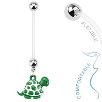 Šperky4U Těhotenský piercing do pupíku - želvička - WP01085.0