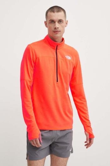 Sportovní tričko s dlouhým rukávem The North Face Sunriser oranžová barva, hladký, NF0A84KRQI41