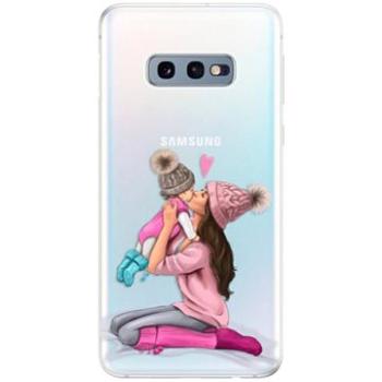 iSaprio Kissing Mom - Brunette and Girl pro Samsung Galaxy S10e (kmbrugirl-TPU-gS10e)