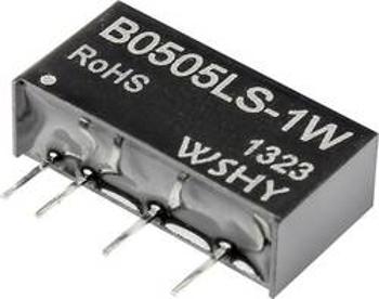 DC/DC měnič B0505LS-1W, SIP-7, 200 mA, 5 V/DC / 5 V/DC, 1 W, 70 %