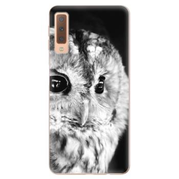 Odolné silikonové pouzdro iSaprio - BW Owl - Samsung Galaxy A7 (2018)