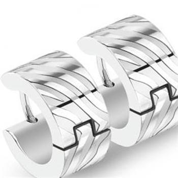 Šperky4U Ocelové náušnice - kroužky - OPN1245.0