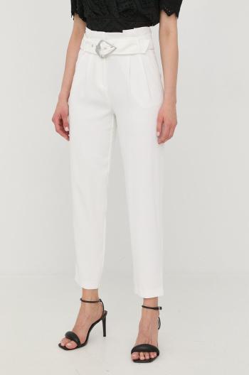 Kalhoty Morgan dámské, bílá barva, jednoduché, high waist