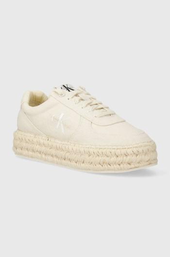 Espadrilky Calvin Klein Jeans ESPADRILLE SNEAKER CS BTW bílá barva, na platformě, YW0YW01437