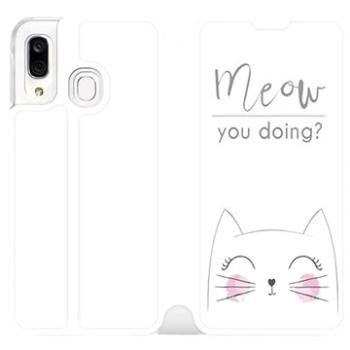Flipové pouzdro na mobil Samsung Galaxy A40 - M098P Meow you doing? (5903226863389)