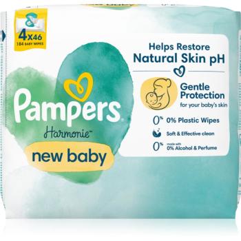 Pampers Harmonie New Baby vlhčené čisticí ubrousky pro děti 4x46 ks