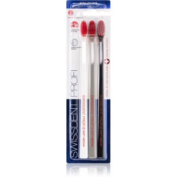 Swissdent Profi Colours zubní kartáčky 3 ks soft - medium 3 ks