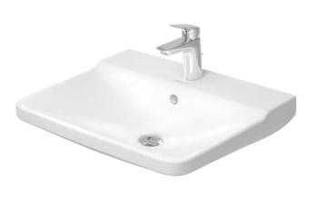 DURAVIT P3 Comforts Umyvadlo 600x470 mm, s 1 otvorem pro baterii, WonderGliss, alpská bílá 23316000001