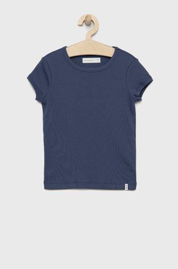 Dětské tričko Abercrombie & Fitch tmavomodrá barva