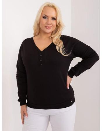 Dámská halenka plus size z bavlny černá 