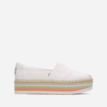 Boty Toms Canvas Rainbow Platform Rope High ALPARGATA 10017839 WHITE