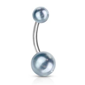 Šperky4U Piercing do pupíku - perličky - BA01093-LB