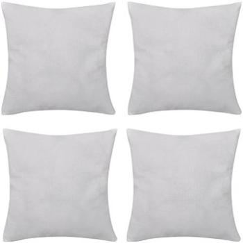 4 bílé povlaky na polštářky bavlna 40 × 40 cm