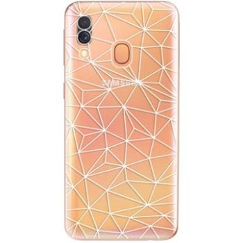 iSaprio Abstract Triangles 03 - white pro Samsung Galaxy A40 (trian03w-TPU2-A40)