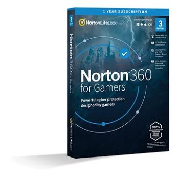 Norton 360 for gamers 50GB, VPN, 1 uživatel, 3 zařízení, 12 měsíců (elektronická licence) (21415812)
