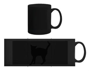 Černý hrnek Kočka - Líza