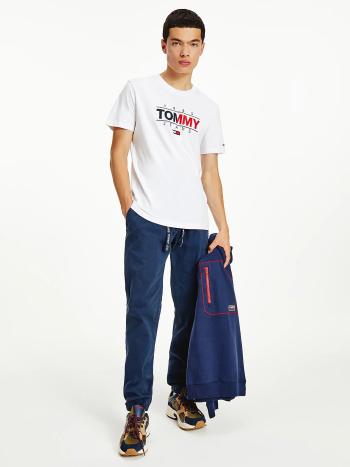 Tommy Jeans pánské bílé triko ESSENTIAL GRAPHIC
