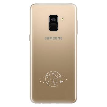 Odolné silikonové pouzdro iSaprio - čiré - Travel - Samsung Galaxy A8 2018