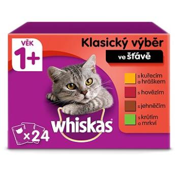 Whiskas kapsička klasický výběr se zeleninou ve šťávě pro dospělé kočky 24 × 100 g (9003579000908)