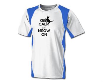 Funkční tričko pánské Keep calm and meow on