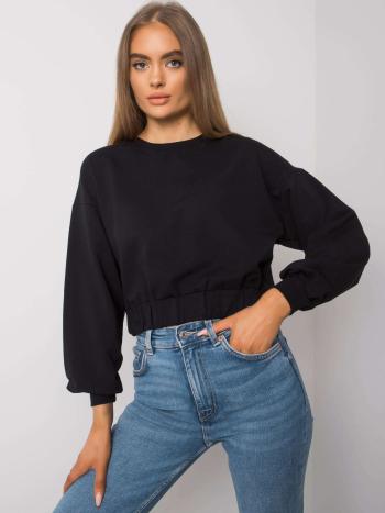 ČERNÁ DÁMSKÁ CROP MIKINA RV-BL-7252.31P-BLACK Velikost: L/XL