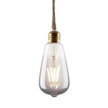 BULB LIGHT LED Žárovka s jutovým lanem 110 cm - zlatá
