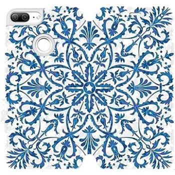 Flipové pouzdro na mobil Honor 9 Lite - ME01P Modré květinové vzorce (5903226255757)