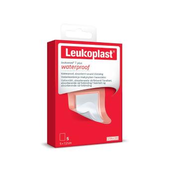 Leukoplast Leukomed T Plus Transparentní náplast s polštářkem 5 x 7,2 cm 5 ks