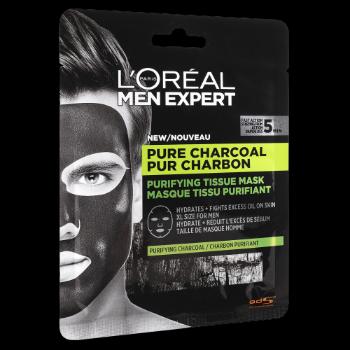 L'Oréal Paris Men Expert Pure Charcoal textilní maska 32 g