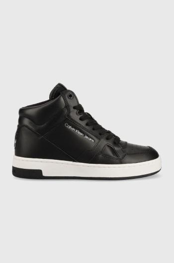 Sneakers boty Calvin Klein Jeans Basket Cupsole Mid černá barva