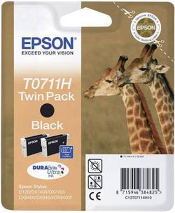 Cartridge do tiskárny Epson T0711H, C13T07114H10, černá, 2 ks