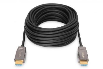 Digitus HDMI AOC hybridní optický kabel, Type A M/M, 10m, UHD 8K@60Hz, CE, gold, bl