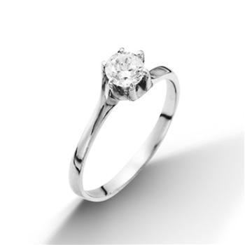 Šperky4U Stříbrný prsten s zirkonem, vel. 55 - velikost 55 - CS2040-55