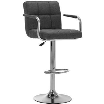 Barová židle tmavě šedá textil (283410)