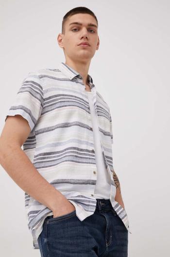 Plátěná košile Tom Tailor pánská, slim, s límečkem button-down