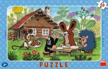 Puzzle deskové Krtek na návštěvě 15 dílků