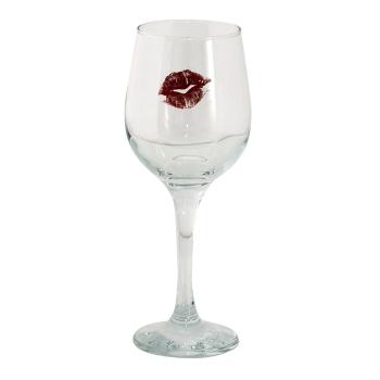 Sklenice na víno s potiskem úst Lips - Ø 7*21 cm / 300 ml 6GL4089