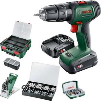 Bosch UniversalImpact 18V, 2x 1.5Ah, nabíječka, 210 ks příslušenství, kufr (0.603.9D4.107)